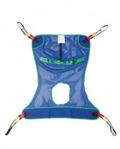 Medline Reusable Full-Body Patient Slings - Reusable Full-Body Patient Sling with Commode Opening, Mesh, Size M - MDSMR114