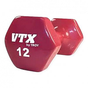 Fabrication Enterprises Inc CanDo Vinyl-coated Iron Dumbbells - DUMBBELL, VINYL-COATED, PINK, 12LBS, - 10-0549