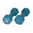 Fabrication Enterprises Inc CanDo Vinyl-coated Iron Dumbbells - Vinyl-Coated Iron Dumbbell, 4 lb., Light Blue, Pair - 10-0553-2