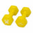 Fabrication Enterprises Inc CanDo Vinyl-coated Iron Dumbbells - Vinyl-Coated Iron Dumbbell, 9 lb., Yellow, Pair - 10-0558-2