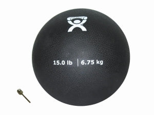 Fabrication Enterprises CanDo Soft Pliable Medicine Balls - MEDICINE BALL, PLIABLE, 15 LB, BLACK - 10-3175