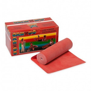 Fabrication Enterprises CanDo Preferred Colors Exercise Bands - CanDo Exercise Band, 6 yd., Red, Level 3 - 10-5212