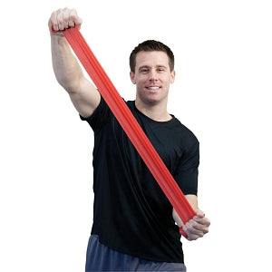 Fabrication Enterprises Inc Sup-R Band Exercise Bands - SUP-R BAND, 5', RED, LTX FREE, LVL3 - 10-6302