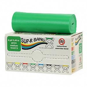 Fabrication Enterprises Inc Sup-R Band Exercise Bands - SUP-R BAND, 6YD, GRN, LTX FREE, LVL4 - 10-6313