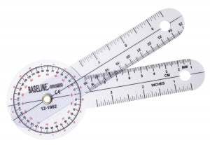 Fabrication Enterprises Baseline Plastic Goniometers - 360° Plastic Goniometer, ISOM, 6" - 12-1002