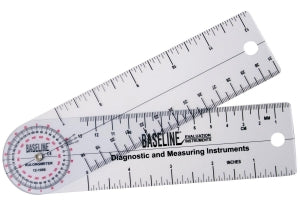 Fabrication Enterprises Baseline Plastic Goniometers - 360° Plastic Goniometer, Pocket Size, 6" - 12-1006