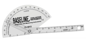 Fabrication Enterprises Baseline Plastic Goniometers - Plastic Goniometer, Flexion / Hyperextension, Finger - 12-1012