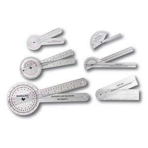 Fabrication Enterprises Baseline Plastic Goniometers - Plastic Goniometer, 6-PC Set - 12-1028