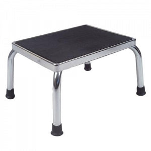 Fabrication Enterprises Chrome Foot Stools - Chrome 10" x 14" x 9" Foot Stool - 16-1701