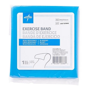 Medline Exercise Resistance Bands - Individual Exercise Band, 5', Blue, Heavy - MDSPH045