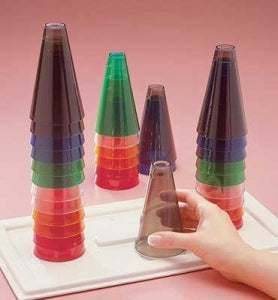 Medline Wooden Base Stacking Cones - CONES, STACKING, WOOD BASE - MDSR001838