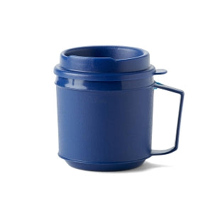 Medline Cups with Snorkel Lid - MUG, INSULATED, TUMBLER LID, BLUE, 8 OZ - MDSR009155