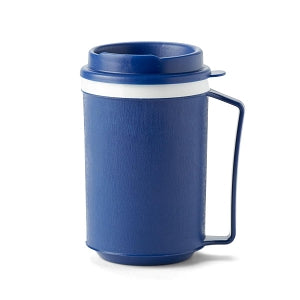 Medline Insulated Mugs - Insulated Mug, Snorkel Lid, 12 oz., Blue - MDSR015071