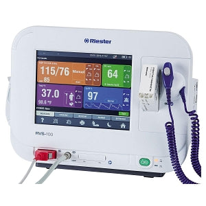 Riester RVS-100 Advanced Vital Signs Monitors - RVS-100 Vital Signs Monitor with NIBP, SpO2, and Thermometer - 1960-RRBXU