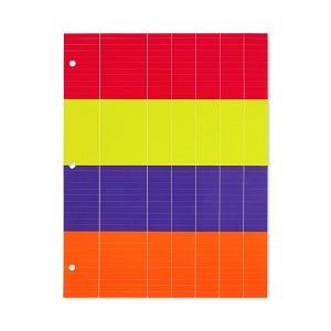 Medline Striped Instrument ID Tape Sheets - Instrument ID Tape Sheet, Red / Yellow / Purple / Orange, 1/4" Wide - MDST0331B