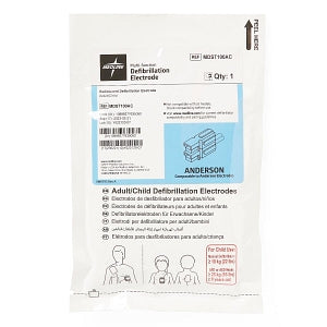 Medline Defibrillator Pads - Anderson Compatible Adult Radiolucent Defibrillator Pad with Leads-In Packaging - MDST100AC