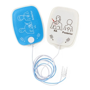 Medline Defibrillator Pads - Zoll Compatible Adult Radiolucent Defibrillator Pad with Leads-In Packaging - MDSZOL100