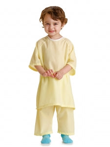 Medline Snuggly Solids Pajama Pants - Pediatric Pajama Pants, Solid Yellow, Size S - MDT011259S