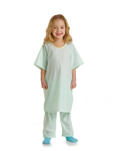 Medline Snuggly Solids Pediatric Gowns - Snuggly Pediatric Gown, Solid Green, Size M - MDT011377M