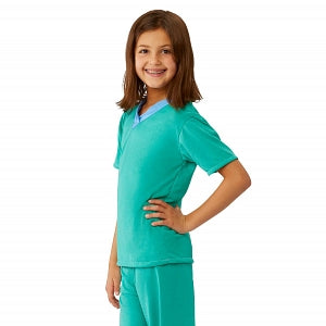 Medline Behavioral Health Apparel - Pediatric Shirt, Solid Green, Size L - MDT011489BHL