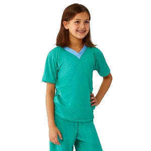 Medline Behavioral Health Apparel - Pediatric Shirt, Solid Green, Size L - MDT011489BHL