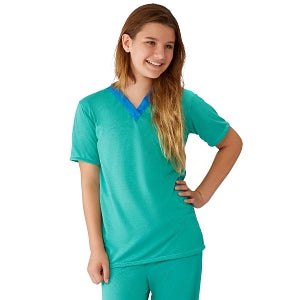 Medline Behavioral Health Apparel - Pediatric Shirt, Solid Green, Size XL - MDT011489BHXL