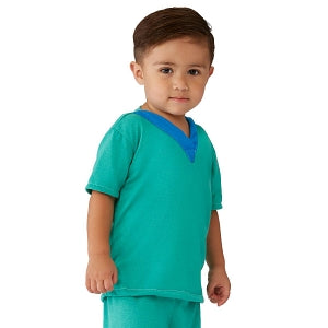 Medline Behavioral Health Apparel - Pediatric Shirt, Solid Green, Size XS - MDT011489BHXS