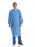 Medline AngelStat Cotton Blend Surgical Gowns - Surgeon Gown, Ceil Blue, One Size Fits Most - MDT012072