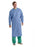 Medline Single-Ply Blockade AngelStat Surgical Gowns - Blockade Single-Ply Surgeon Gown, Ceil Blue, Size L - MDT012090L