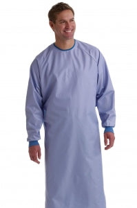 Medline Single-Ply Blockade AngelStat Surgical Gowns - Blockade Single-Ply Surgeon Gown, Ceil Blue, Size L - MDT012091L