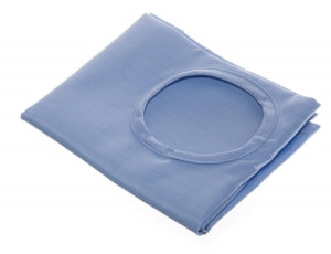 Medline ResiStat Universal Drapes - ResiStat Universal Drape with 2.75" Round Fenestration, 19" x 17" - MDT013628