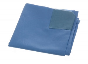 Medline ResiStat Universal Drapes - ResiStat Universal Drape with 1" Round Fenestration and 5" x 5" Reinforcement Encasing, 22" x 22" - MDT013631