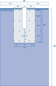 Medline U-Drape Component for U-II Drape System - Snaps and Flaps U-Shaped Drape - MDT013677