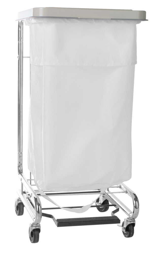 Medline 200 Denier Nylon Hamper Bags - Nylon Hamper Bag with Flip Top and Elastic Closure, White, 18", 2 Dozen - MDT021363