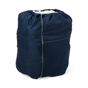 Medline 200 Denier Nylon Hamper Bags - Nylon Hamper Bag with Flip Top and Elastic Closure, Navy Blue, 25" - MDT021364NVY