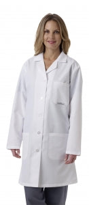 Medline Ladies' SilverTouch Staff Length Lab Coats - Women's Silvertouch Staff Lab Coat, Size 10 - MDT11WHTST10E