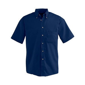 Edwards Garment Co Men's Short Sleeve Poplin Work Shirts - Men's Short-Sleeve Poplin Shirt, Navy Blue, XL - MDT1230074