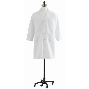 Medline Men's Full Length Lab Coats - Men's Full Length Lab Coat, White, 34 - MDT14WHT34E