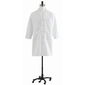 Medline Men's Full Length Lab Coats - Unisex Full-Length Lab Coat, White, 48, Pre-Shrunk - MDT14WHT48E