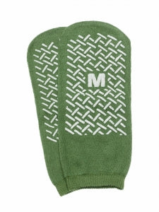 Medline Single-Tread Slippers - Single-Tread Patient Slippers, Green, Size M - MDT211218MI