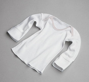 Medline Slipover Infant Shirts - Baby Slipover Short Sleeve Shirt, White, 6 Month - MDT2112552