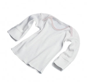 Medline Slipover Infant Shirts - Baby Slipover Long Sleeve Shirt, White, 3 Month - MDT2112571