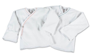 Medline Snap-Side Infant Shirts - Baby Shirt with Mitten Cuffs, Snap-Side, 3 Month - MDT2112701