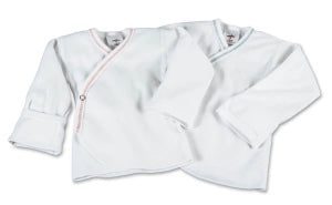 Medline Snap-Side Infant Shirts - Baby Shirt with Mitten Cuffs, Snap-Side, 12-18 Month - MDT2112706