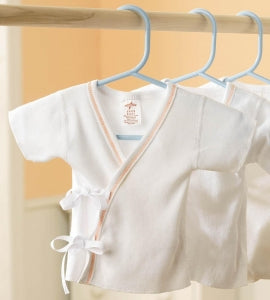 Medline Tie-Side Infant Shirts - Baby Short Sleeve Shirt, Tie-Side, 3 Month - MDT2112731