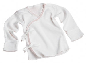 Medline Tie-Side Infant Shirts - Baby Shirt with Mitten Cuffs, Tie-Side, 6 Month - MDT2112752