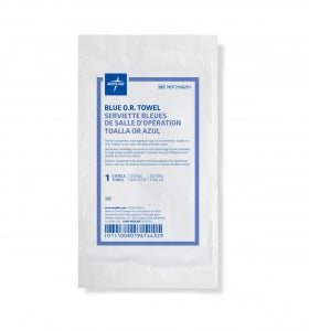 Medline Disposable OR Towels - Sterile Disposable Deluxe OR Towel, Blue, 17'' x 27'', 1/Pack - MDT2168201