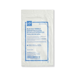 Medline Disposable OR Towels - Sterile Disposable Deluxe OR Towel, Blue, 17'' x 27'', 4/Pack - MDT2168204