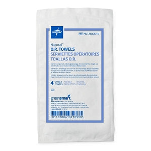 Medline Sterile Disposable Natural O. R. Towels - TOWEL, OR, DSP, ST, NATURAL, DLX, 4/PK, 20PK / CS - MDT2168284N