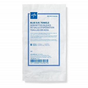 Medline Disposable OR Towels - TOWEL, OR, DSP, ST, BLUE, STD, 8/PK, 10PK / CS - MDT2168288